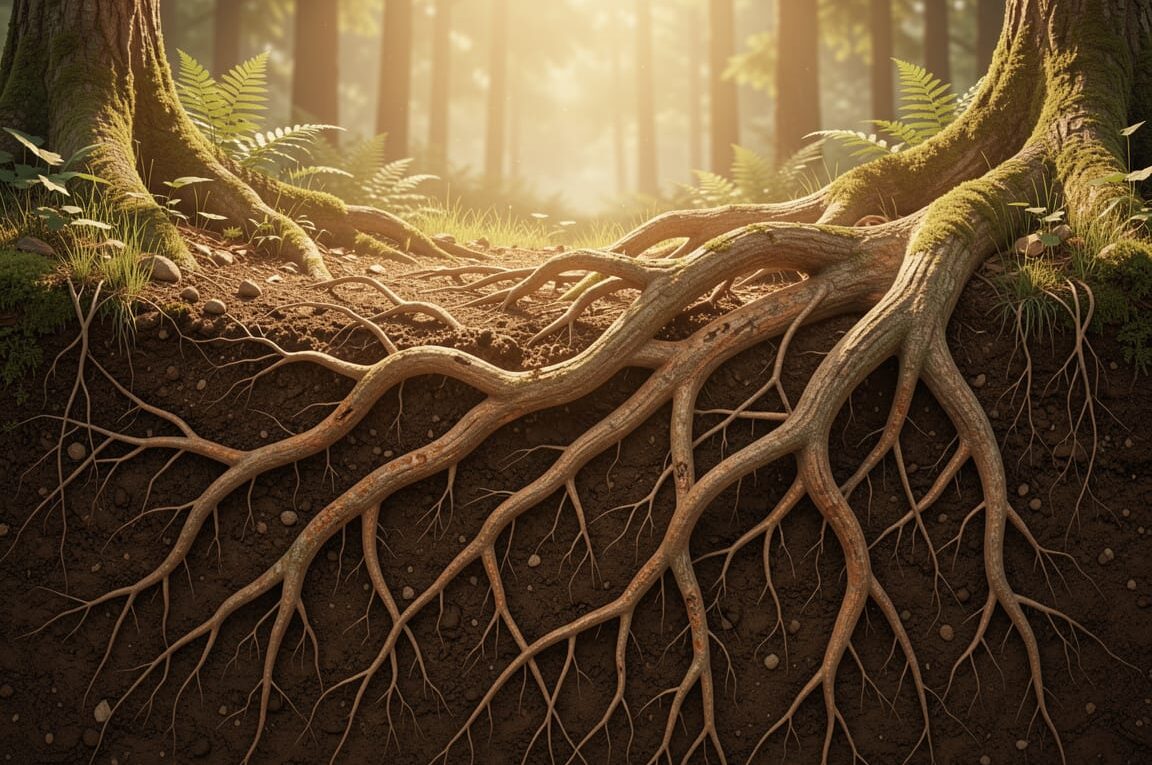 rust-korenu-stromy-simulace-evoluce